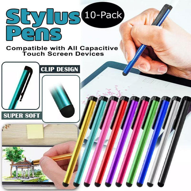 10x Universal Compactive Touch Screen Pen Stylus for Apple iPhone iPad Samsung - Aimall