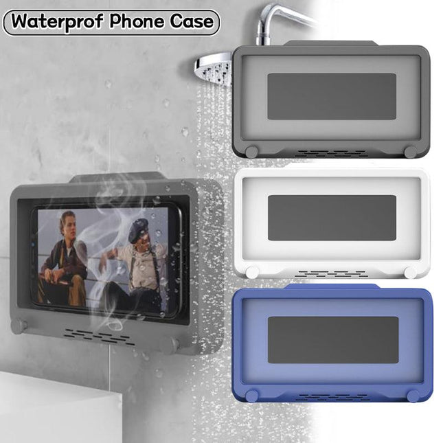 Universal Waterproof Phone Case Bathroom Shower Phone Holder Wall Mounted AU - Aimall