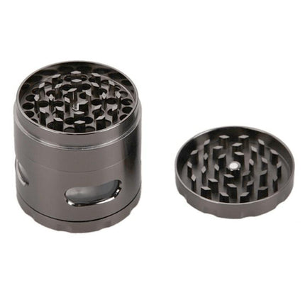 Zinc Alloy 4-layer Aluminum Herbal tobacco Herb Grinder Smoke Grinders Gun Black - Aimall