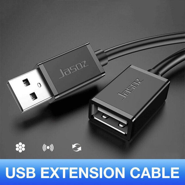 JASOZ USB Extension Data Cable 2.0 A Male to A Female Long Cord for Laptop PC AU - Aimall
