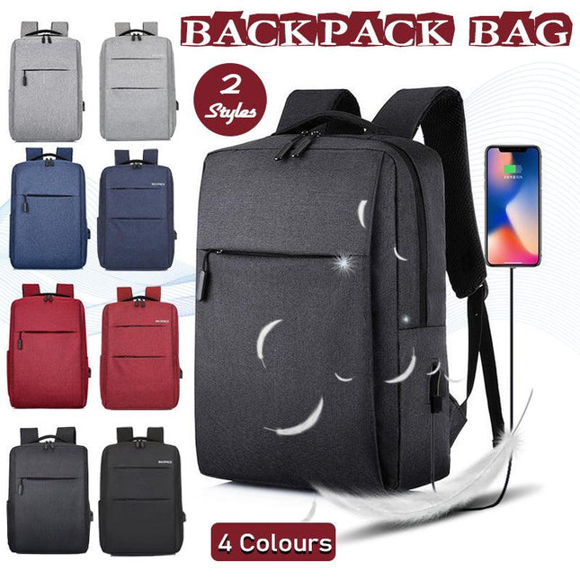 Men Women Canvas Waterproof Backpack Bag School Travel Laptop Bag Business Bag - Aimall