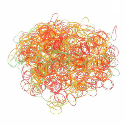 400+pcs Colorful Black Ponytail Holder Elastic Rubber Band Hair Ties Ropes Rings - Aimall