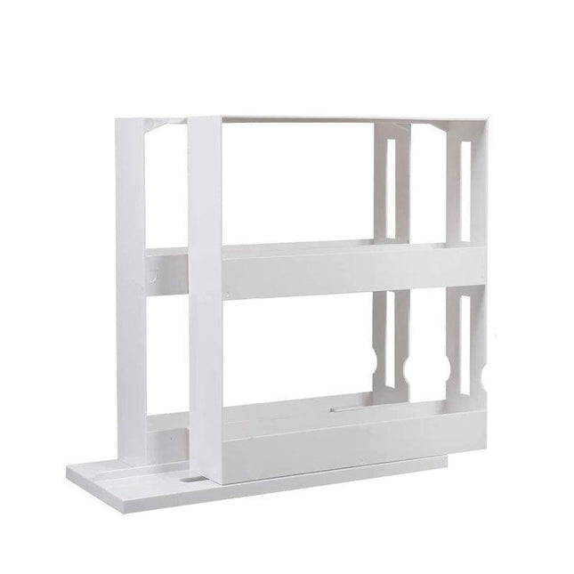 Slide Cabinet Organiser Rack Storage Pantry Kitchen Shelf Spice Jars Can Holder - Aimall
