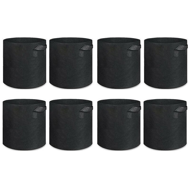 10 PACK Fabric Plant Grow Pots Breathable Planter Bags 2/3/5/7/10/20 Gallon AU - Aimall