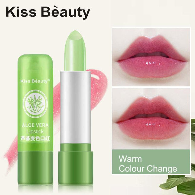 Aloe Vera Lip Colour Changing Lipstick Long Lasting Moisturizing Natural Balm AU - Aimall