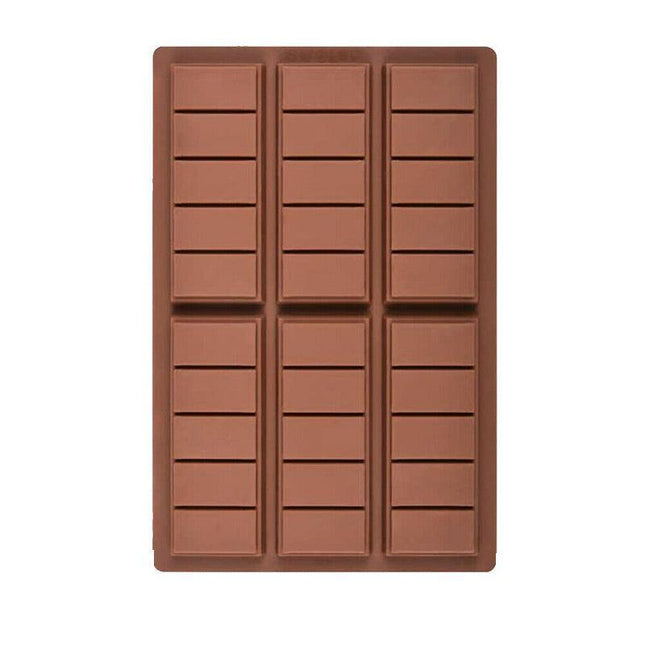 Chocolate Mould Bar Break Apart Choc Block Ice Tray Silicone Cake Bake Cook Mold - Aimall