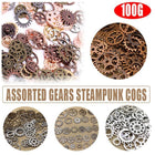 100g Assorted Gears Steampunk Cogs Gears Pendants Clock Wheels Gear Mix DIY Craf - Aimall