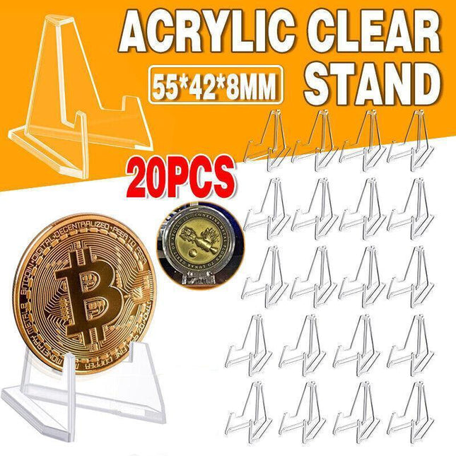 20PCS Acrylic Clear Stand for Trading Card PSA Pokemon Card Holders Small Stand - Aimall
