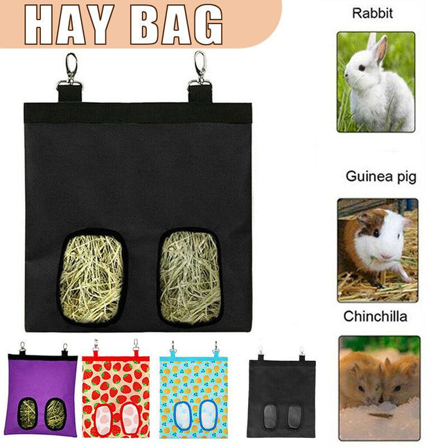 Hay Bag Guinea Pig Rabbit Feeding Bag Animal Hay Feeder Bag Hanging Feeder AU - Aimall