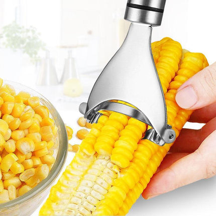 One-Step Corn Peeler Thresher Tools Kitchen Cob Kerneler Cutter Stripper Remov~ - Aimall