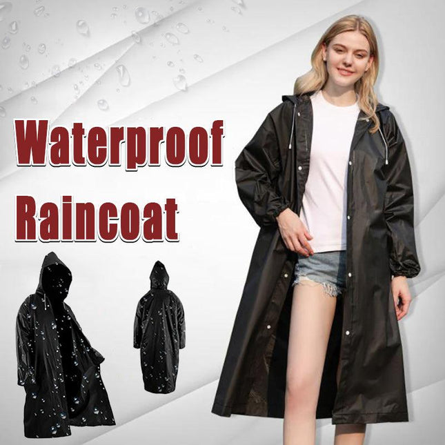 Waterproof Raincoat Jacket Mens Womens Long Hooded Rainwear EVA Rain Coat AU - Aimall