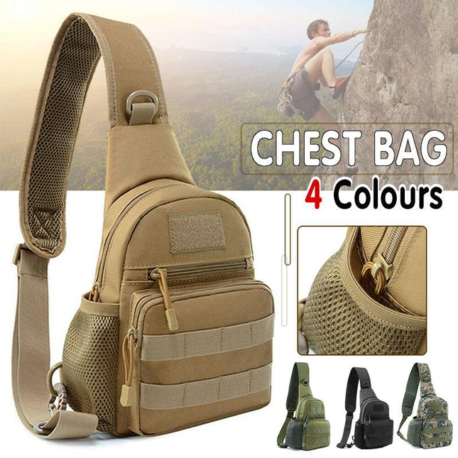 Man Shoulder Backpack Chest Bag Small Sling Cross Body Satchel Bag Outdoor AU - Aimall