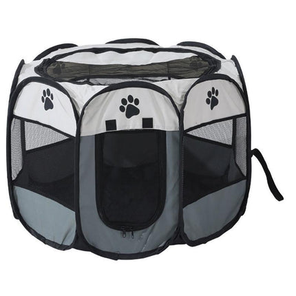 8 Panel Pet Tent Playpen Dog Cat Play Pen Bags Kennel Portable Puppy Crate AU - Aimall