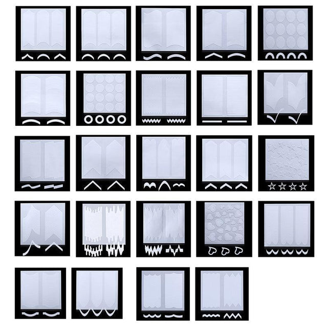 French Tip Nail Decoration Strip Sticker Stencil Guides Manicure Art AU STOCK - Aimall