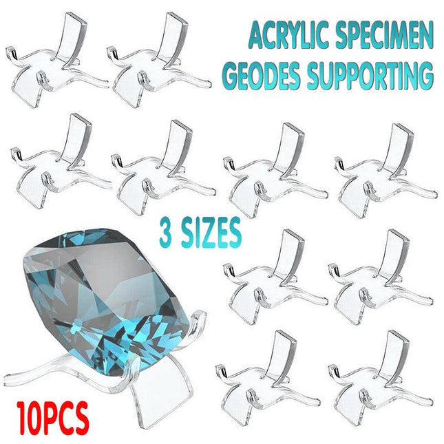 10Pcs Acrylic Specimen Geodes Supporting Base Mineral Stand Display Holder Easel - Aimall
