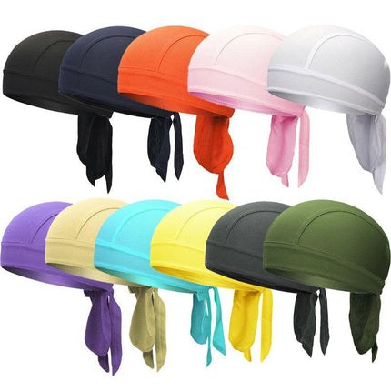 Durag Bandanna Cap Cycling Head Wraps Skull Cap Scarves Caps Motorcycle Sports - Aimall