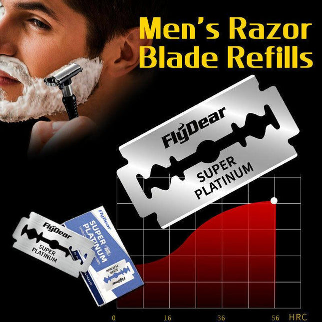 10-200 PCS Super Platinum Ultra Sharp Double Edge Cut Throat Barber Razor Blades - Aimall
