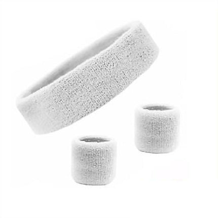 Wristbands Headband Sweatbands Sweat Band for Sport Tennis Badminton Yoga Cotton - Aimall