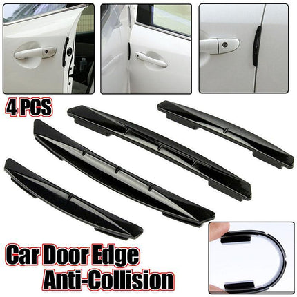 4pcs Universal Black Car Door Edge Anti-Collision Cover Scratch Protector Guard - Aimall
