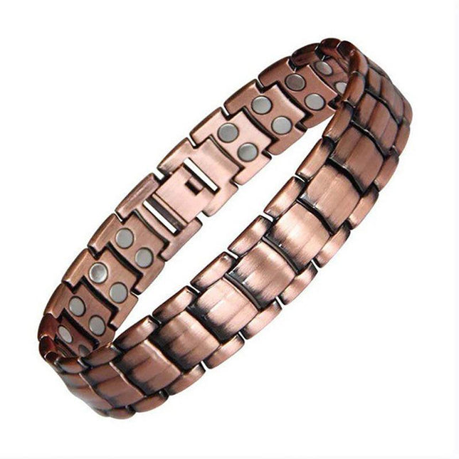 Antique copper Double Strong Magnetic Therapy Bracelet For Arthritis Pain Relief - Aimall