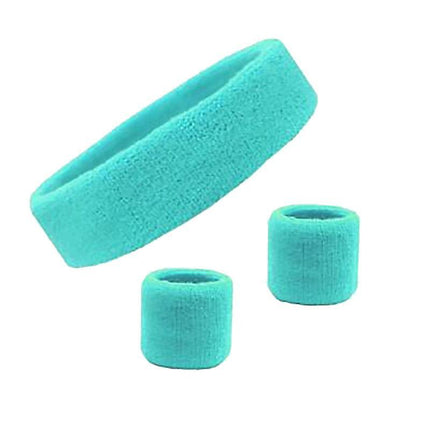 Wristbands Headband Sweatbands Sweat Band for Sport Tennis Badminton Yoga Cotton - Aimall