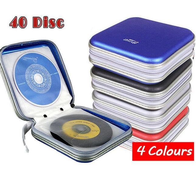 40Wallet Sleeve Holder Disc In Car Ideal for Storage Carry Case DVD CD AU STOCK - Aimall