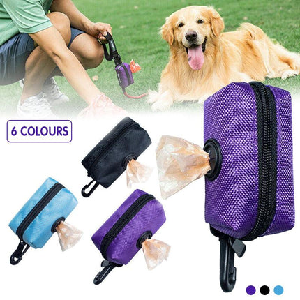 Dog Poop Bag Holder Pet Puppy Garbage Waste Pick Up Bags Dispenser Pouch Outdoor - Aimall