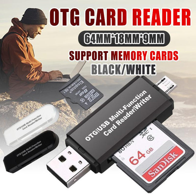 Micro USB OTG to USB 2.0 Adapter SD TF Micro Card Reader For PC Mobile Phone AU - Aimall