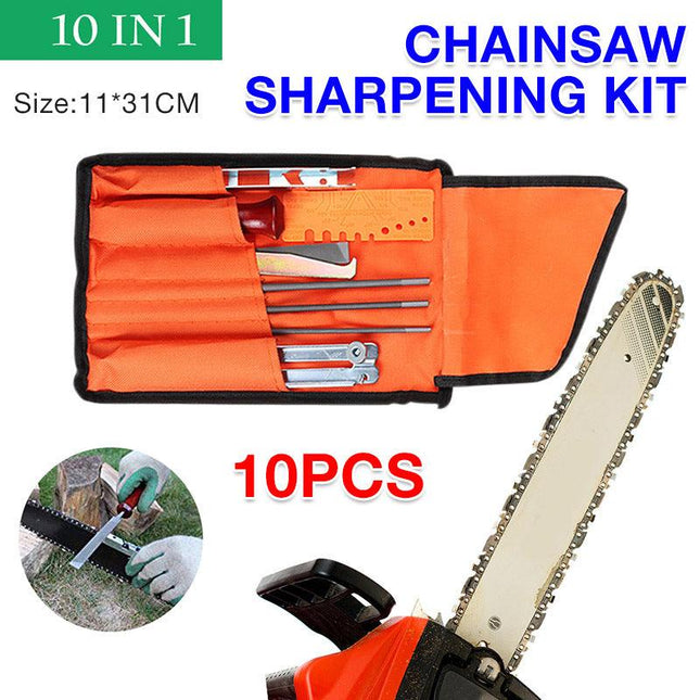 10PCS Chainsaw File Filing Kit Files Tool Chain Sharpener For Stihl AU Stock - Aimall