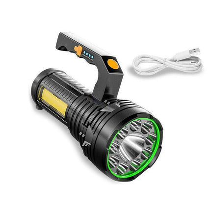 Robust USB Rechargeable LED Flashlight in use.