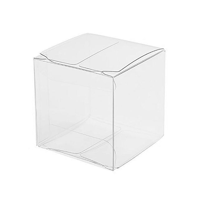 up 200X Clear Macaron Square Boxes Bomboniere Wedding Favour Baby 5x5x5cm - Aimall