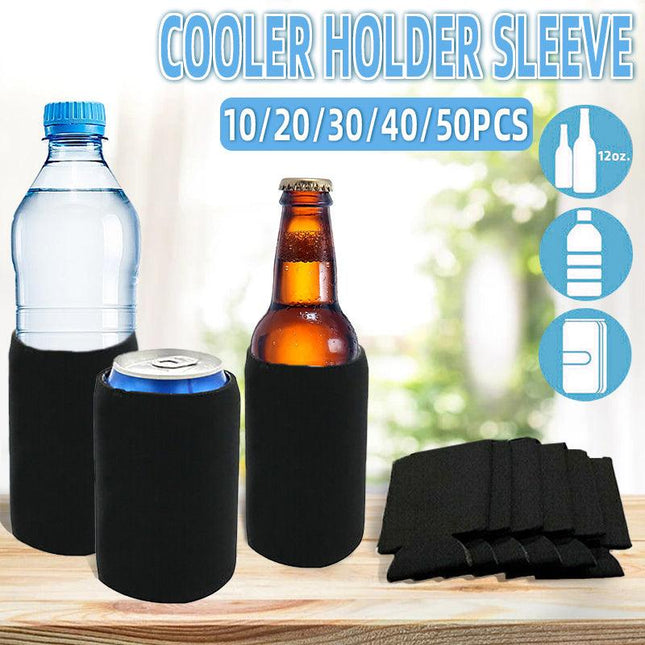 10-50X Foldable Blank Can Stubby Cooler Holder Sleeve Sublimation Heat Transfer - Aimall