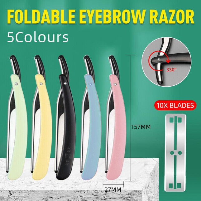 Old Shaver Razor Eyebrow Knife Folding Manual Shaver Holder Home Salon Tool AU - Aimall