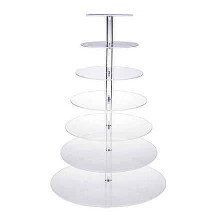 3/4/5/6/7/Tier Acrylic Clear Round Cupcake Cake Stand Birthday Wedding Party AU - Aimall