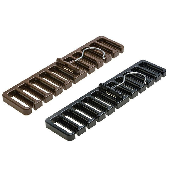 10 Holes Men Rack Organizer Belt Scarf Tie Holder Plastic Necktie Hanger AU - Aimall