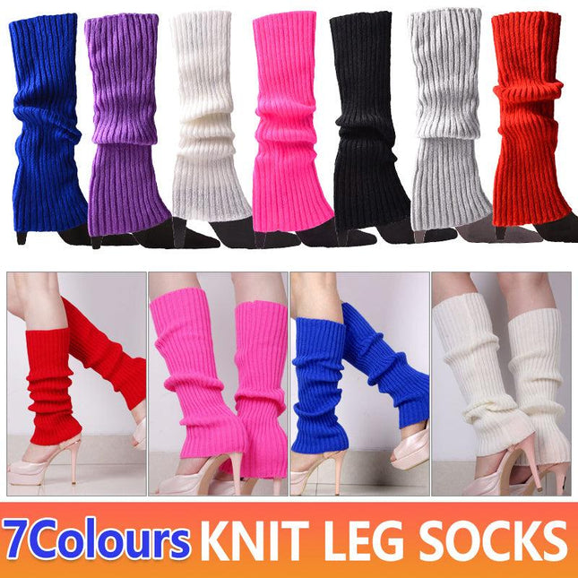 Leg Warmers Legging Socks Knitted Womens Ladies 80s Dance Disco Party Costume AU - Aimall
