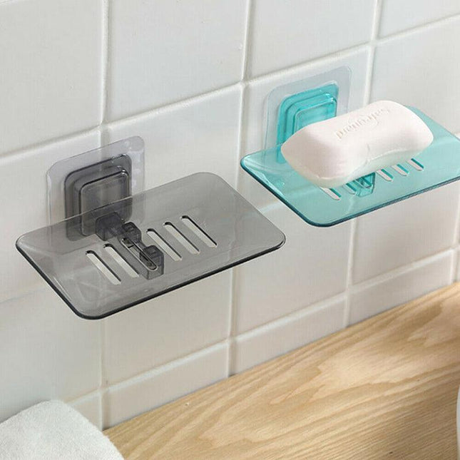 Bathroom Waterfall Tray Holder Soaps Plate Suction Case Containers Dish Storage - Aimall