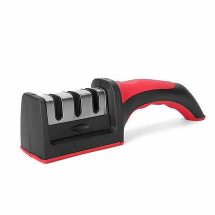 AU Knife Sharpener 3 Stage Kitchen Diamond Sharp Knives Scissor Sharpening Tool - Aimall