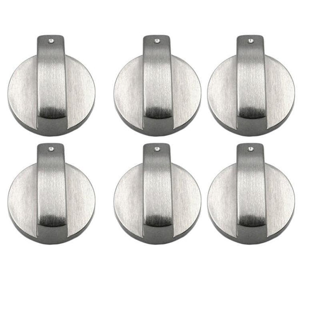 6x Alloy Home Kitchen Gas Stove Knobs Cooker Oven Cooktop Metal Switch Control - Aimall