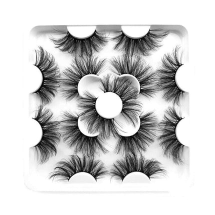 7 Pairs/set Natural Fake Lashes Set 3D Mixed Layered Long Soft False Eyelashes - Aimall