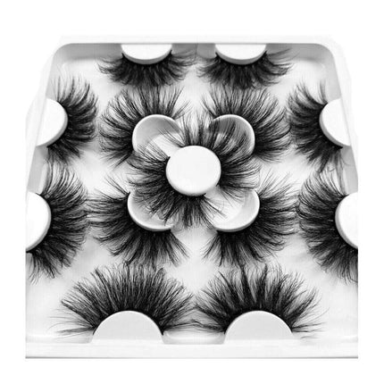 7 Pairs/set Natural Fake Lashes Set 3D Mixed Layered Long Soft False Eyelashes - Aimall