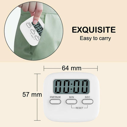 Magnetic Digital Kitchen Cooking Timer 99 Minute Egg Count Down with LCD Display - Aimall