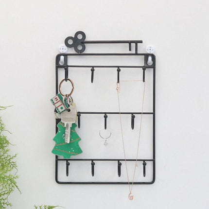 Door Back Organizer Key Holder Hanging Wall Mounted Hanger Hooks Storage Rack AU - Aimall