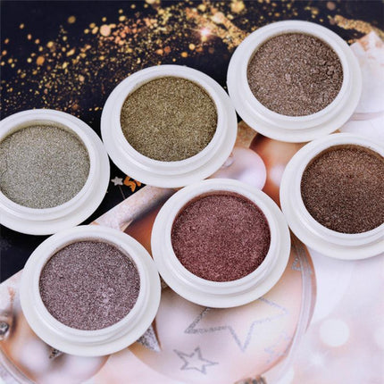 6 Colour Nail Mirror Effect Powder High Pigment Glitter Nail Art Dust Manicure A - Aimall