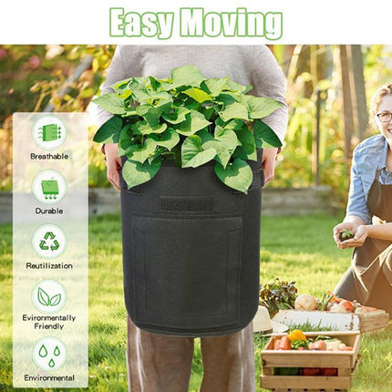 Potato Grow Planter Container Bag Pouch Root Plant Growing Pot Side Window GN AU - Aimall
