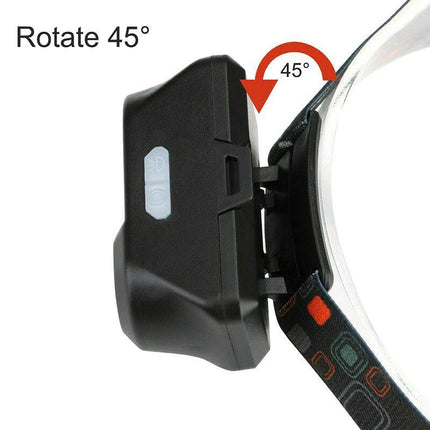 Super Bright Waterproof Head Torch Headlight LED USB Rechargeable Headlamp Fish - Aimall