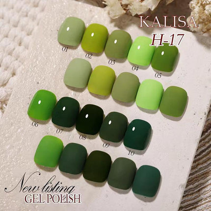 KALISA 10Pcs Gel Nail Set Gel Nail Polish Kit Glitter Soak Off UV Varnish 15ml - Aimall