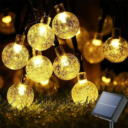 100/200LED Solar Globe String Lights Fairy Outdoor Festoon Party Decor Lamp - Aimall