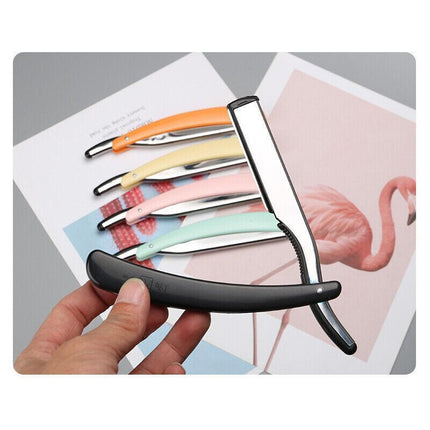 Old Shaver Razor Eyebrow Knife Folding Manual Shaver Holder Home Salon Tool AU - Aimall