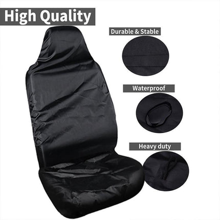 PAIR THROW OVER STYLE CAR FRONT SEAT COVERS SEAT PROTECTOR WATERPROOF UNIVERSAL - Aimall